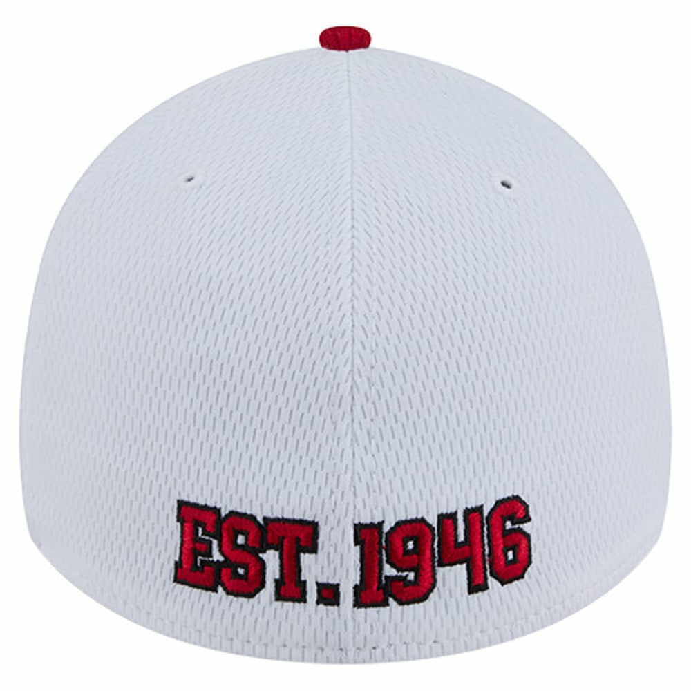 San Francisco 49ers New Era Dashmark Rays 39THIRTY Flex Hat White/Scarlet