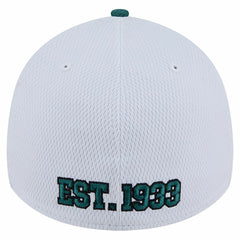 Philadelphia Eagles New Era Dashmark Rays 39THIRTY Flex Hat White/Midnight Green