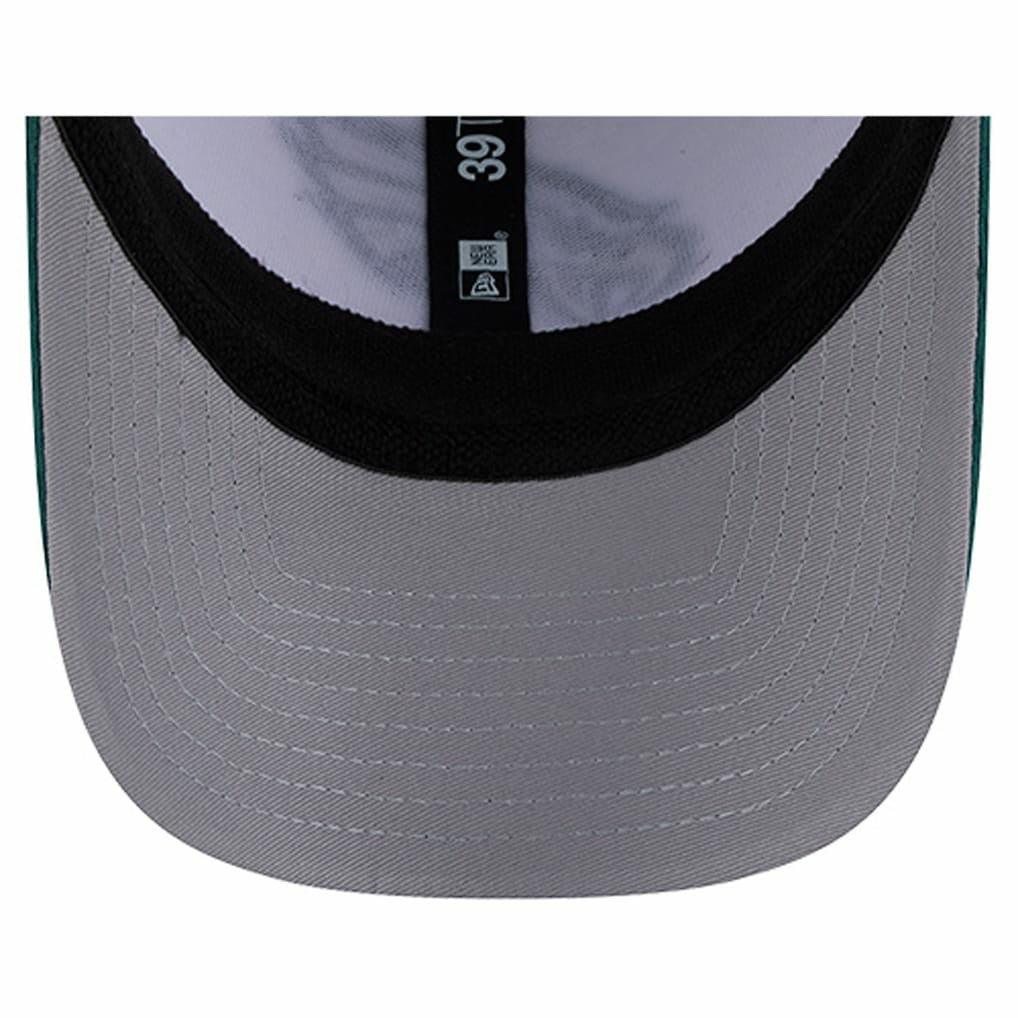 Philadelphia Eagles New Era Dashmark Rays 39THIRTY Flex Hat White/Midnight Green