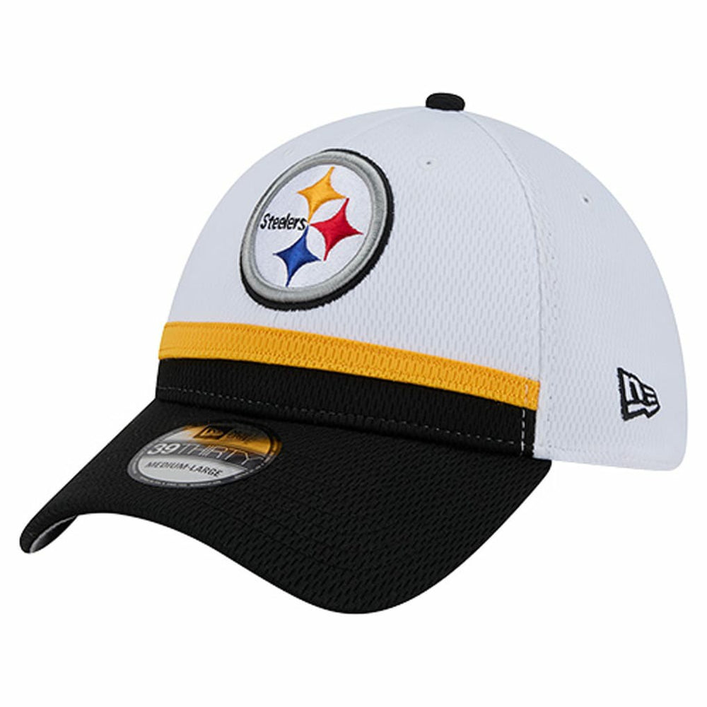 Pittsburgh Steelers New Era Dashmark Rays 39THIRTY Flex Hat White/Black