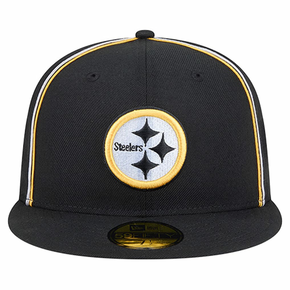 Pittsburgh Steelers New Era Soutache 59FIFTY Fitted Hat Black