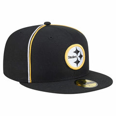 Pittsburgh Steelers New Era Soutache 59FIFTY Fitted Hat Black