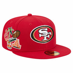 San Francisco 49ers New Era Group Chat 59FIFTY Fitted Hat Scarlet