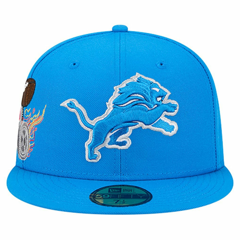 Detroit Lions New Era Group Chat 59FIFTY Fitted Hat Blue