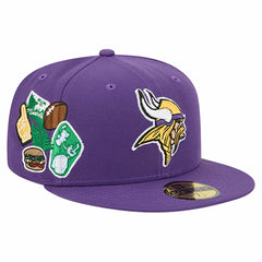 Minnesota Vikings New Era Group Chat 59FIFTY Fitted Hat Purple