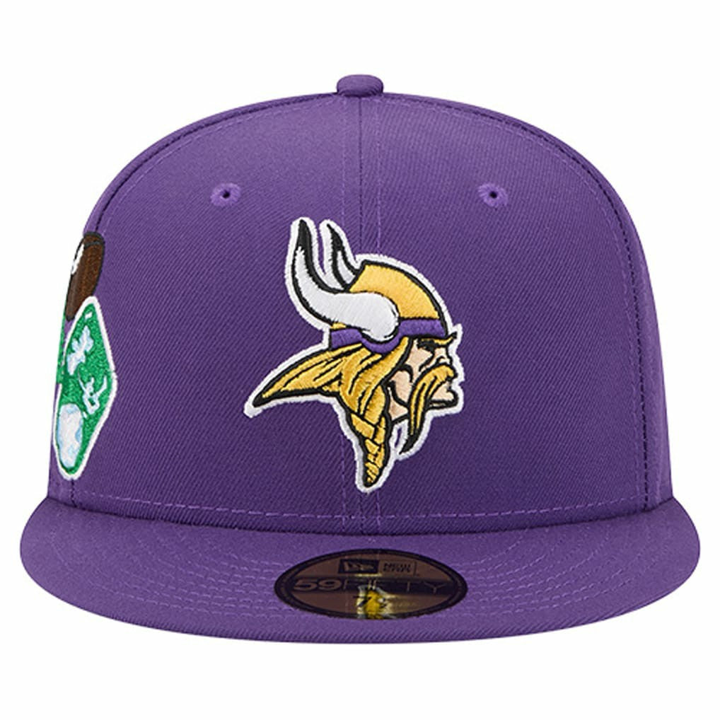 Minnesota Vikings New Era Group Chat 59FIFTY Fitted Hat Purple