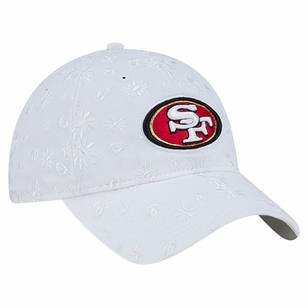 San Francisco 49ers New Era Women's Floral 9TWENTY Adjustable Hat White
