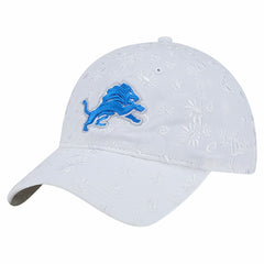 Detroit Lions New Era Women's Floral 9TWENTY Adjustable Hat White