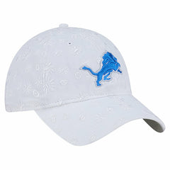 Detroit Lions New Era Women's Floral 9TWENTY Adjustable Hat White
