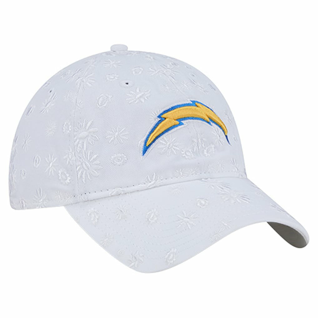 Los Angeles Chargers New Era Women's Floral 9TWENTY Adjustable Hat White