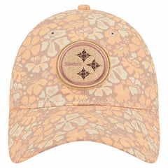 Pittsburgh Steelers New Era Women's Floral 9TWENTY Adjustable Hat Tan