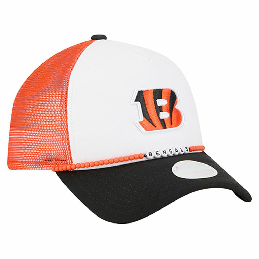 Cincinnati Bengals New Era Women's Friendship Bracelet 9FORTY Adjustable Hat White/Black