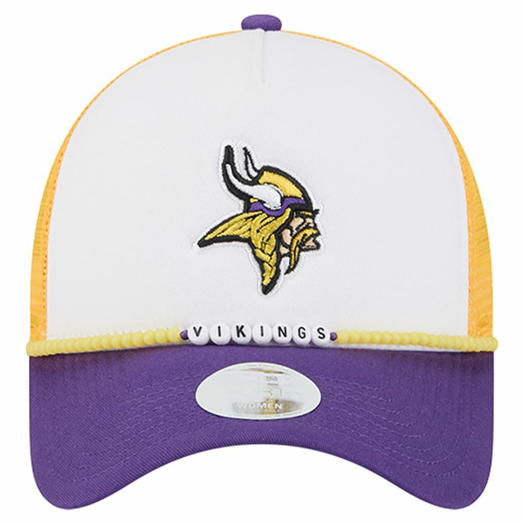 Minnesota Vikings New Era Women's Friendship Bracelet 9FORTY Adjustable Hat White/Purple