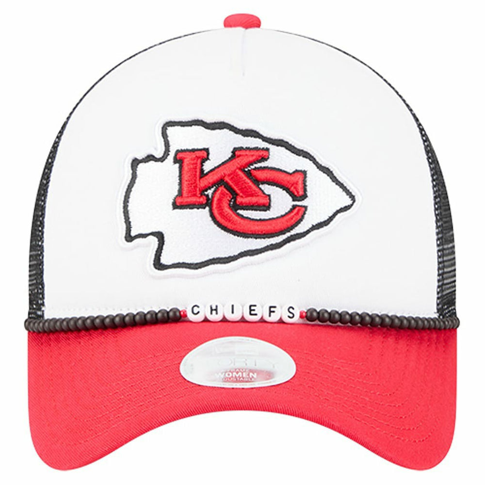 Kansas City Chiefs New Era Women's Friendship Bracelet 9FORTY Adjustable Hat White/Red