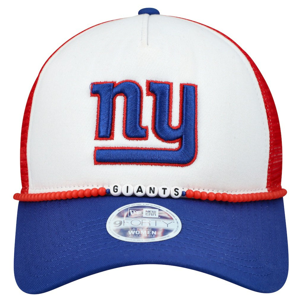 New York Giants New Era Women's Friendship Bracelet 9FORTY Adjustable Hat White/Royal