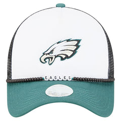 Philadelphia Eagles New Era Women's Friendship Bracelet 9FORTY Adjustable Hat White/Midnight Green