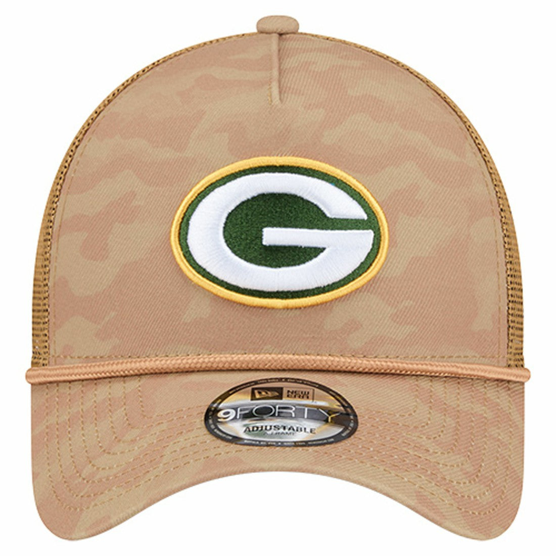 Green Bay Packers New Era Wheat Camo 9FORTY Adjustable Hat Tan