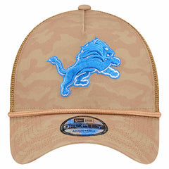 Detroit Lions New Era Wheat Camo 9FORTY Adjustable Hat Tan