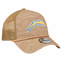 Los Angeles Chargers New Era Wheat Camo 9FORTY Adjustable Hat Tan
