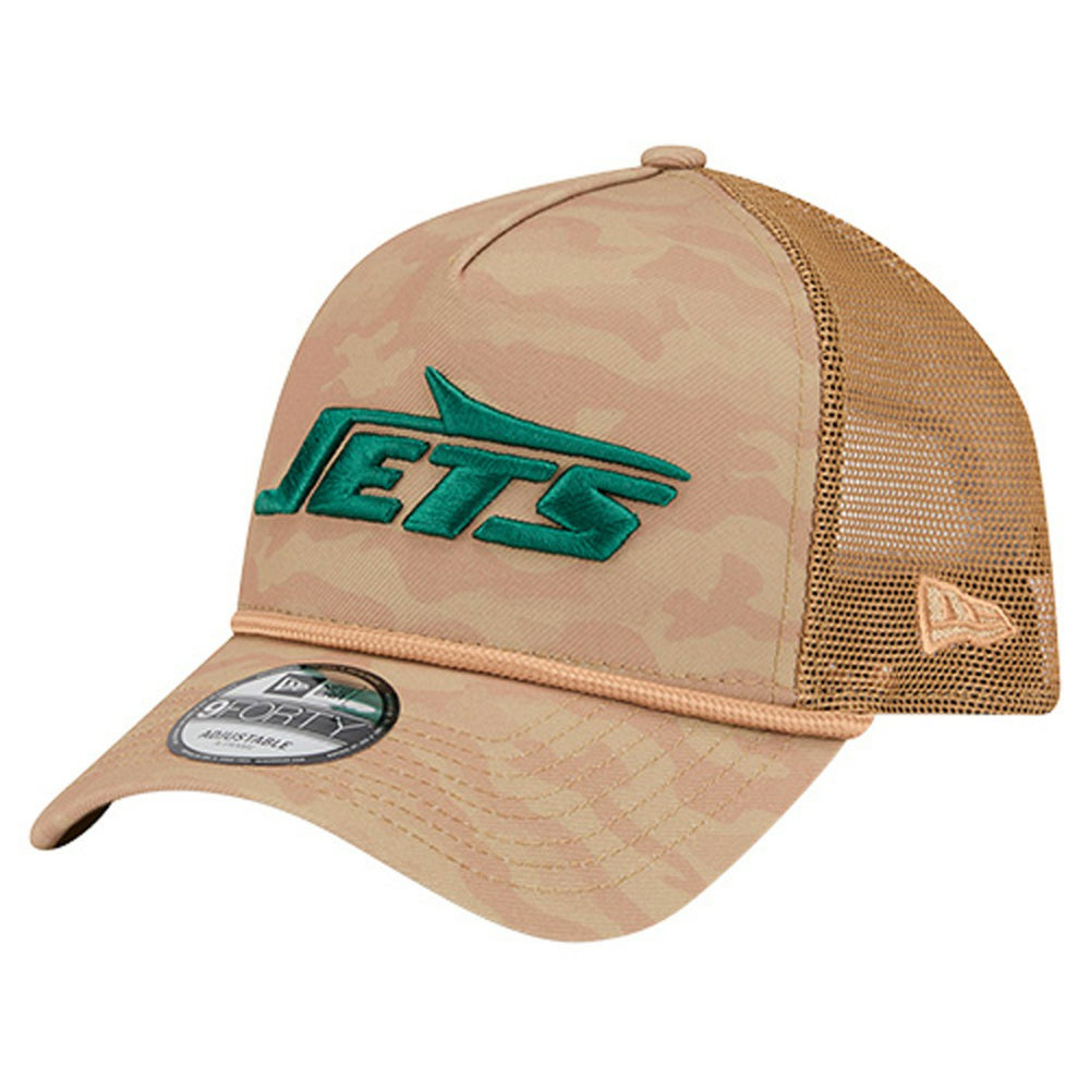 New York Jets New Era Wheat Camo 9FORTY Adjustable Hat Tan