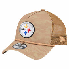 Pittsburgh Steelers New Era Wheat Camo 9FORTY Adjustable Hat Tan