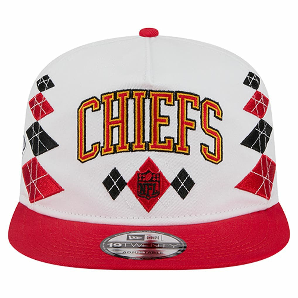 Kansas City Chiefs New Era Argyle 19TWENTY Adjustable Hat White