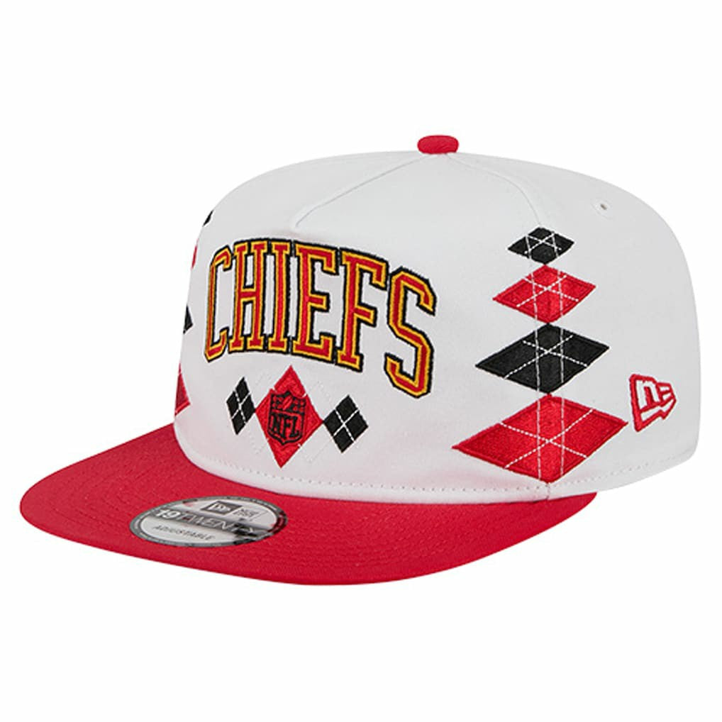 Kansas City Chiefs New Era Argyle 19TWENTY Adjustable Hat White