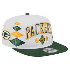 Green Bay Packers New Era Argyle 19TWENTY Adjustable Hat White