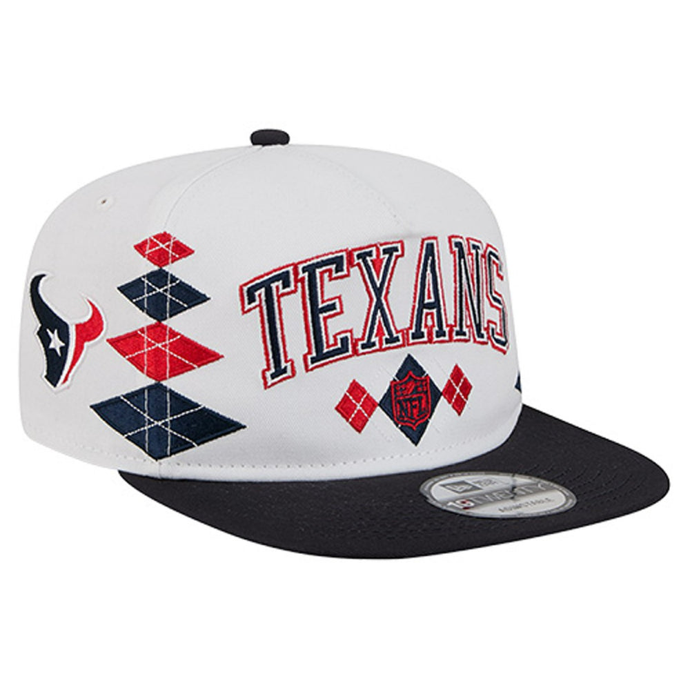 Houston Texans New Era Argyle 19TWENTY Adjustable Hat White