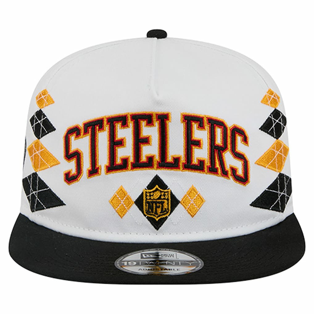 Pittsburgh Steelers New Era Argyle 19TWENTY Adjustable Hat White