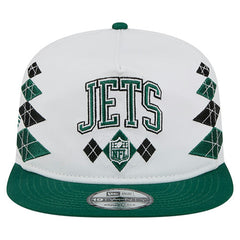 New York Jets New Era Argyle 19TWENTY Adjustable Hat White