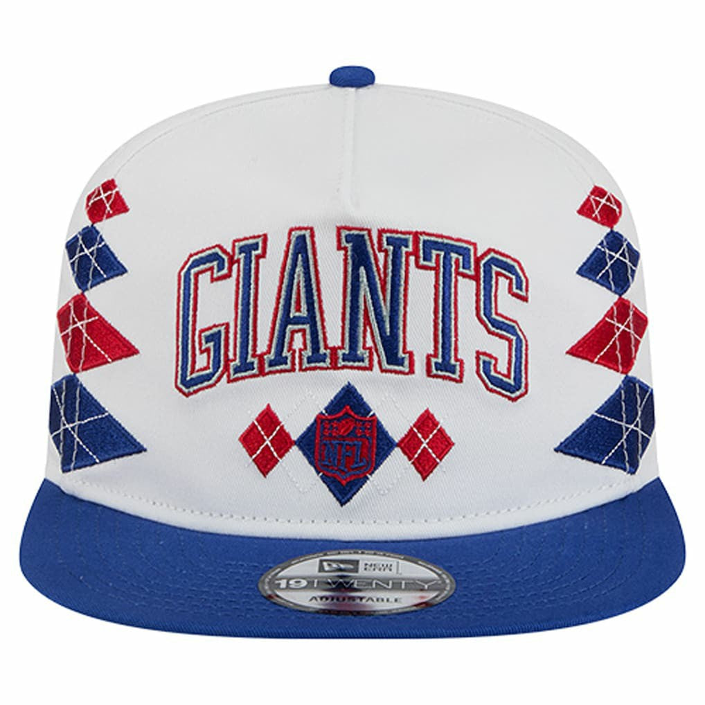 New York Giants New Era Argyle 19TWENTY Adjustable Hat White