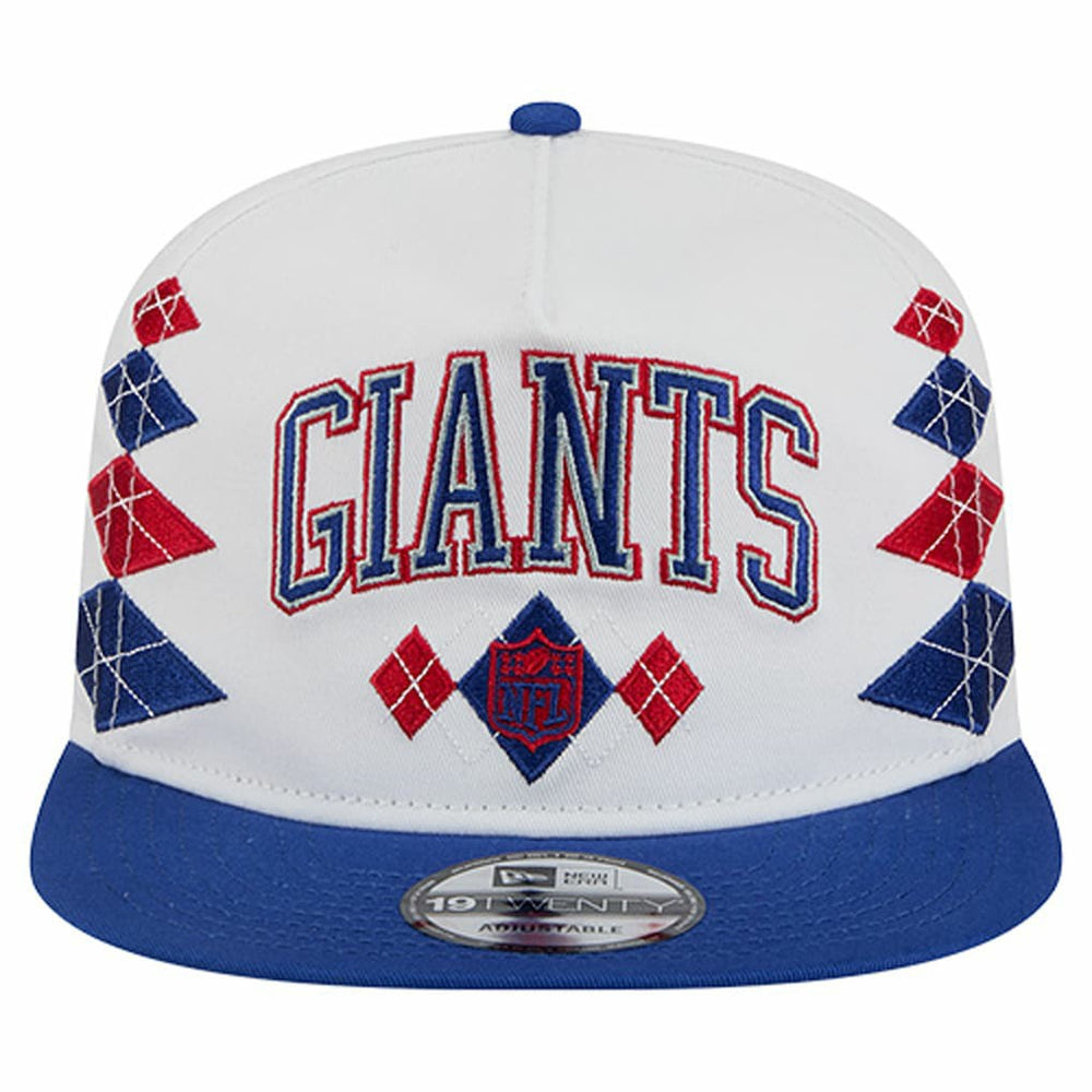 New York Giants New Era Argyle 19TWENTY Adjustable Hat White
