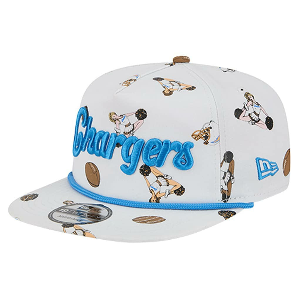 Los Angeles Chargers New Era Team Cheer 19TWENTY Snapback Hat White