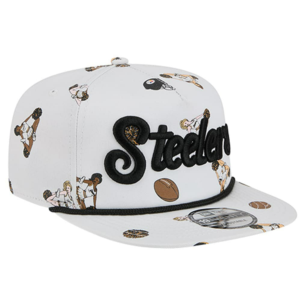 Pittsburgh Steelers New Era Team Cheer 19TWENTY Snapback Hat White