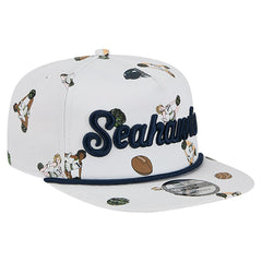 Seattle Seahawks New Era Team Cheer 19TWENTY Snapback Hat White