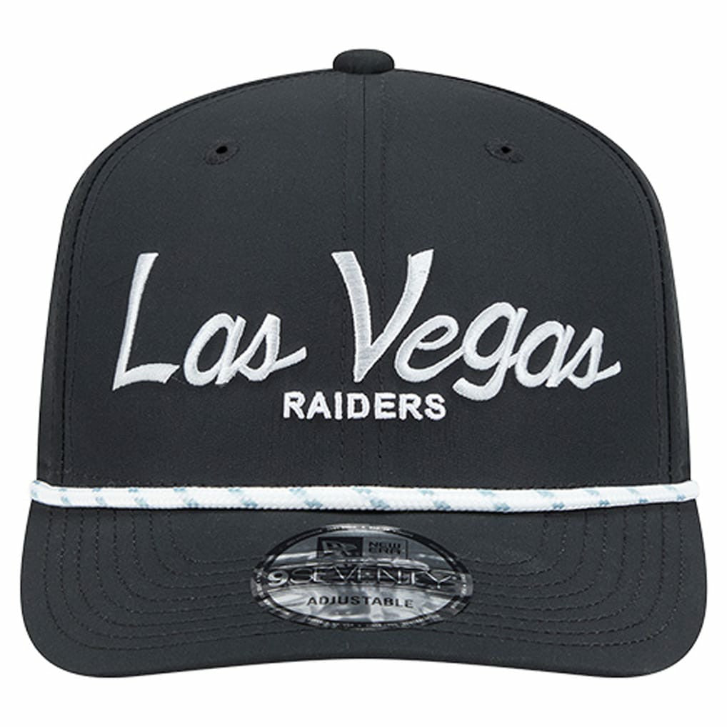 Las Vegas Raiders New Era Script 9SEVENTY Adjustable Hat Black