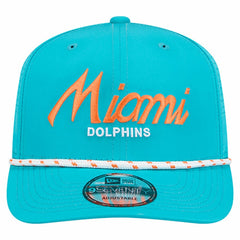 Miami Dolphins New Era Script 9SEVENTY Adjustable Hat Aqua