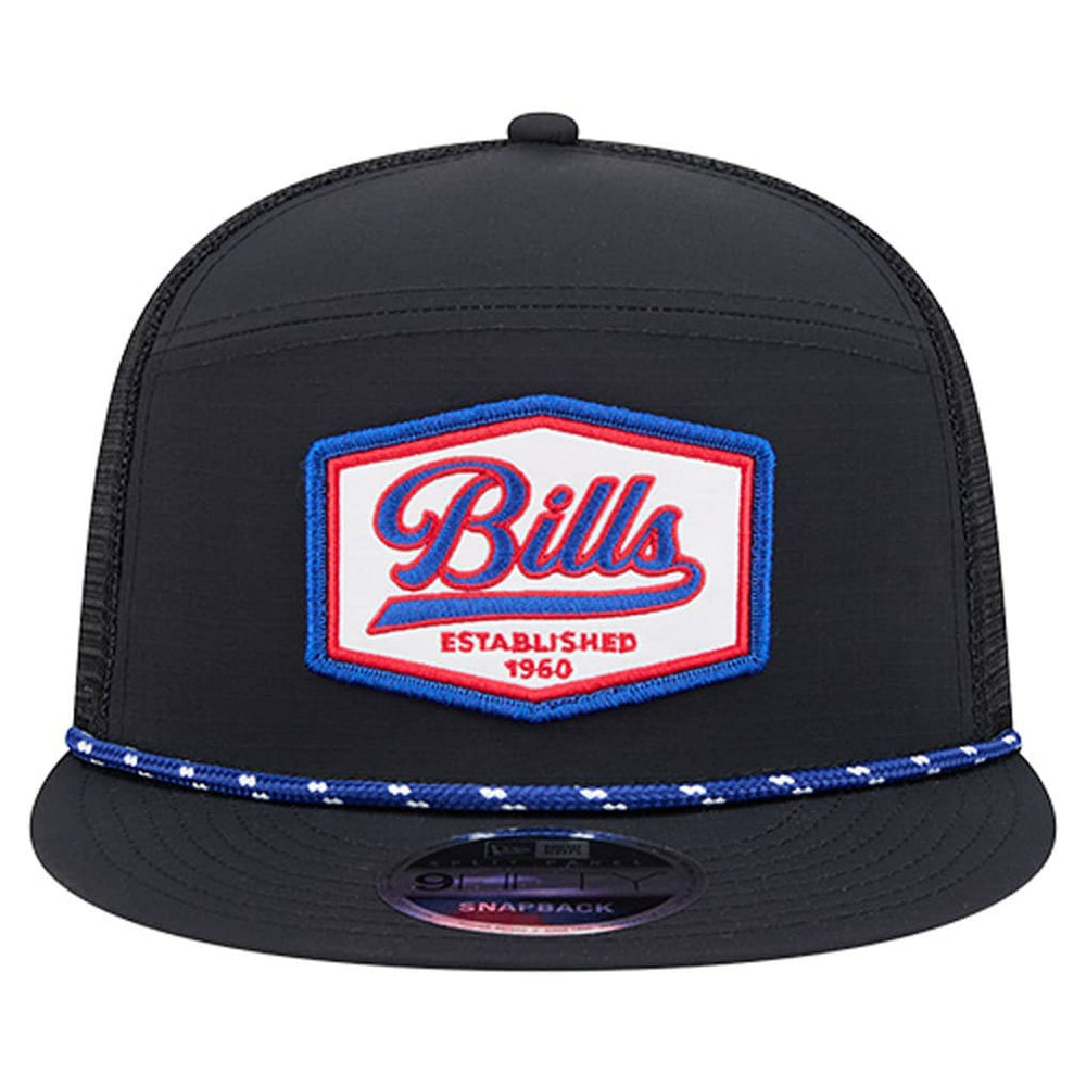 Buffalo Bills New Era Ripstop Patch 9FIFTY Split Panel Snapback Hat Black