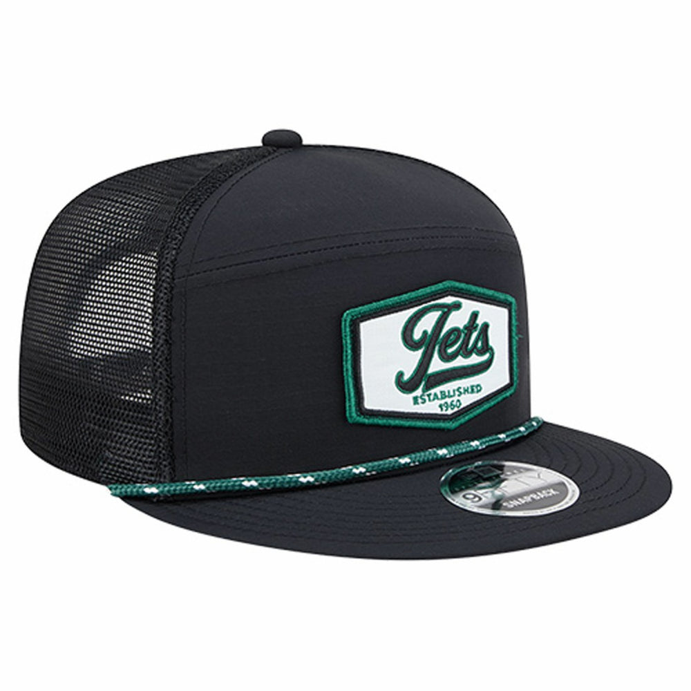 New York Jets New Era Ripstop Patch 9FIFTY Split Panel Snapback Hat Black