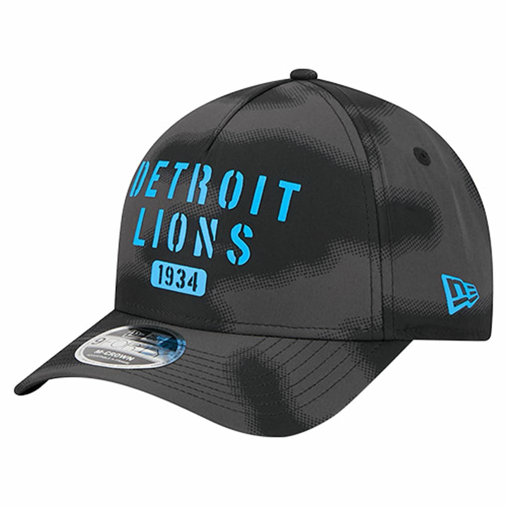 Detroit Lions New Era Halftone Camo 9FORTY Hat Gray