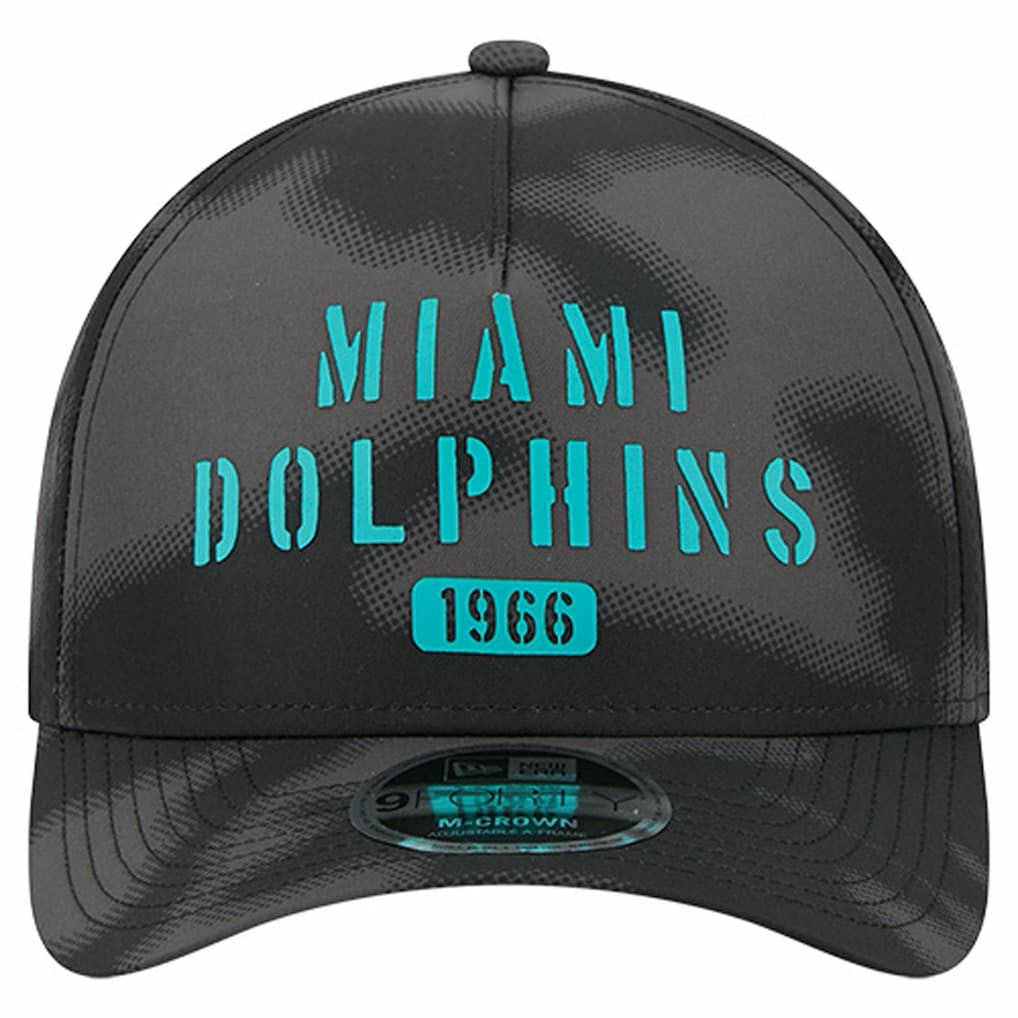 Miami Dolphins New Era Halftone Camo 9FORTY Hat Gray