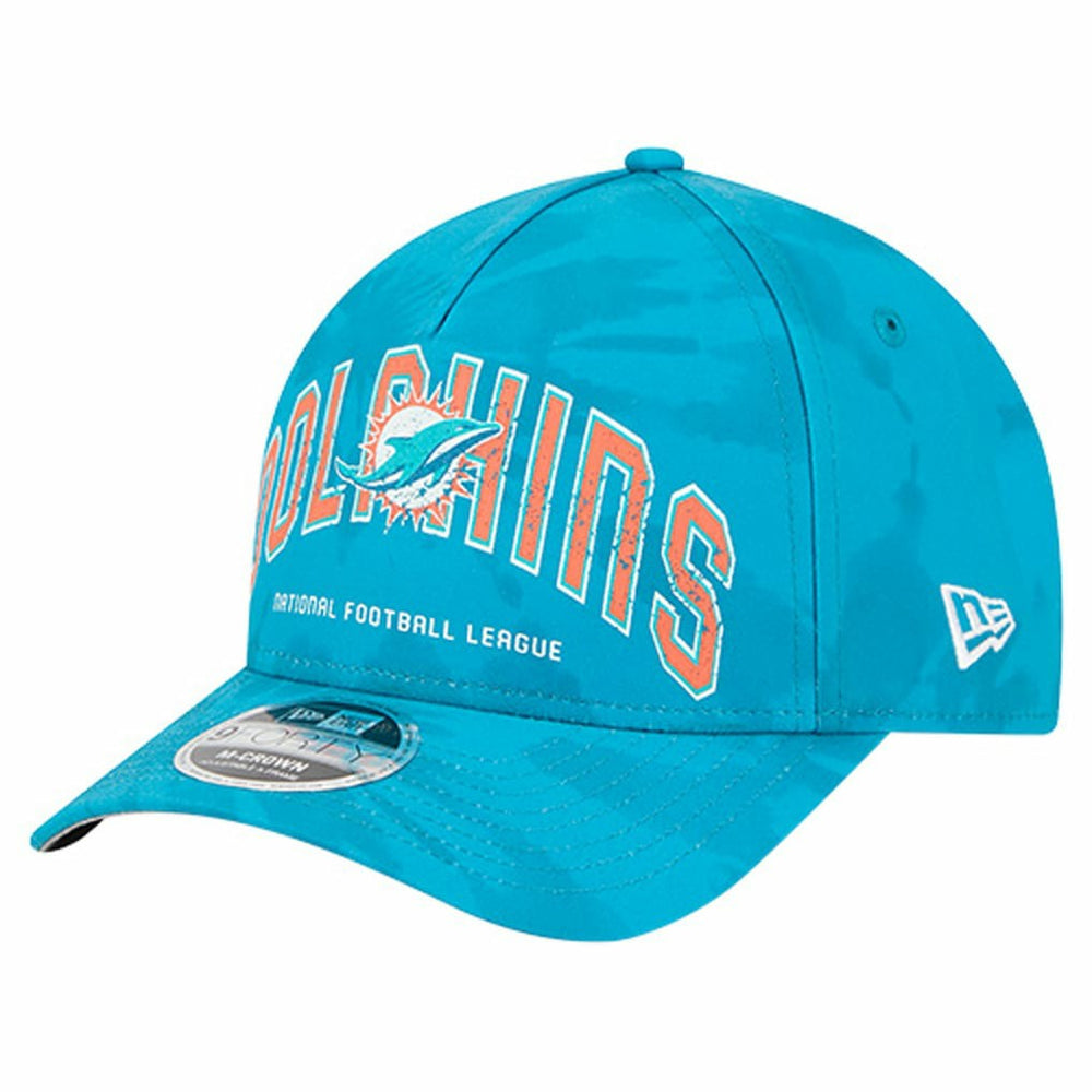 Miami Dolphins New Era Tie Dye Fade 9Forty M-Crown A-Frame Adjustable Hat Aqua