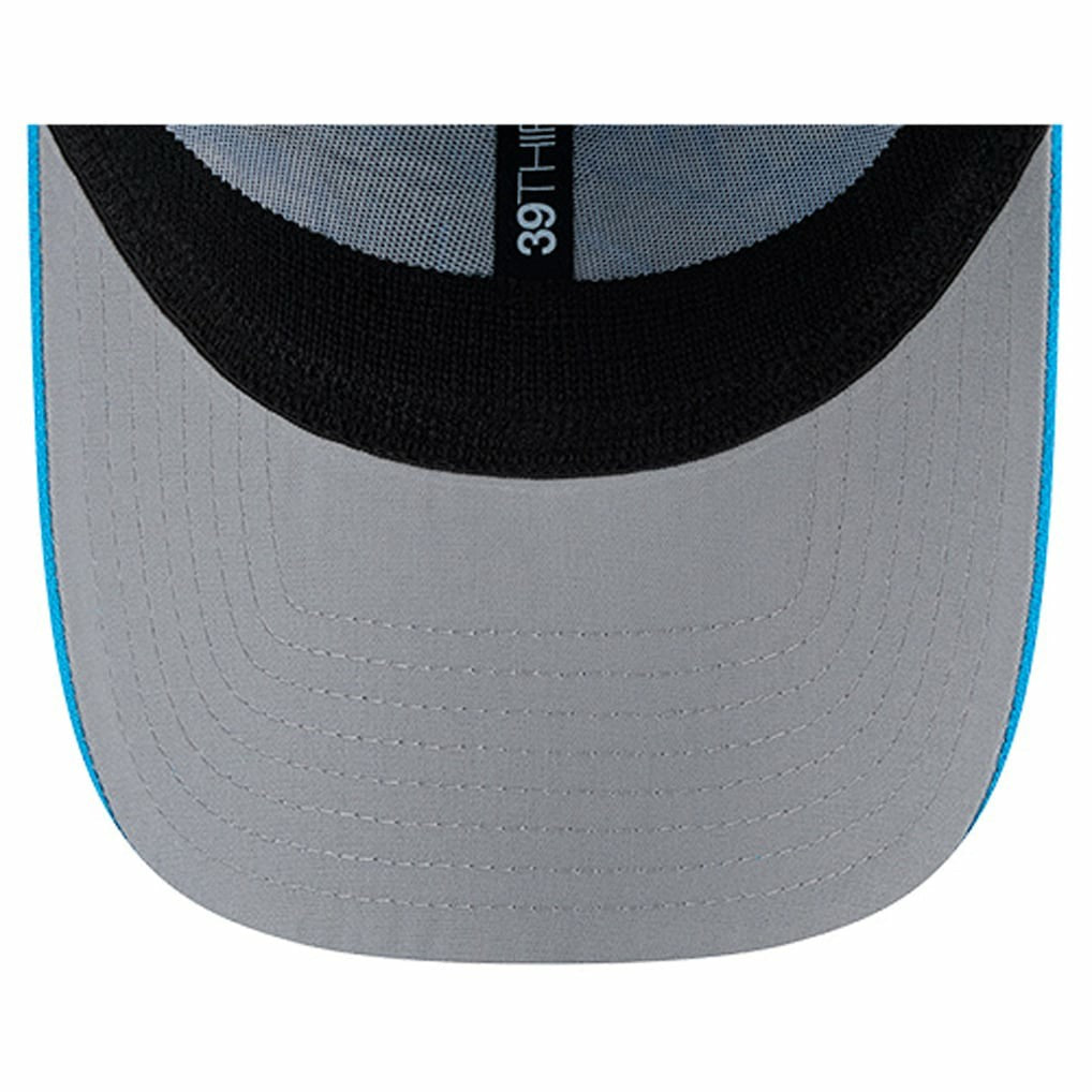Carolina Panthers New Era Overlap Logo 39THIRTY Stretch Fit Hat Blue