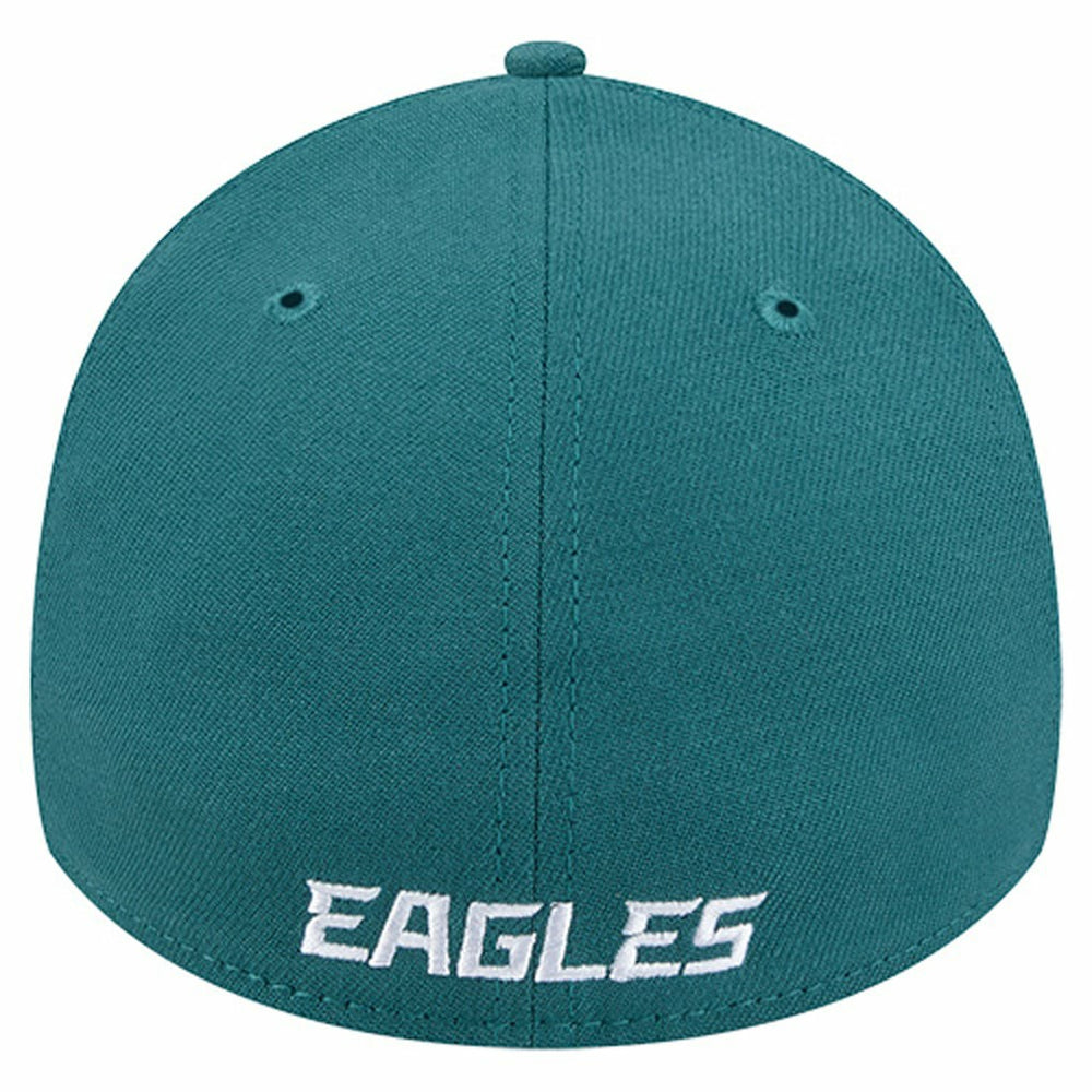 Philadelphia Eagles New Era Overlap Logo 39THIRTY Stretch Fit Hat Midnight Green