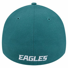 Philadelphia Eagles New Era Overlap Logo 39THIRTY Stretch Fit Hat Midnight Green