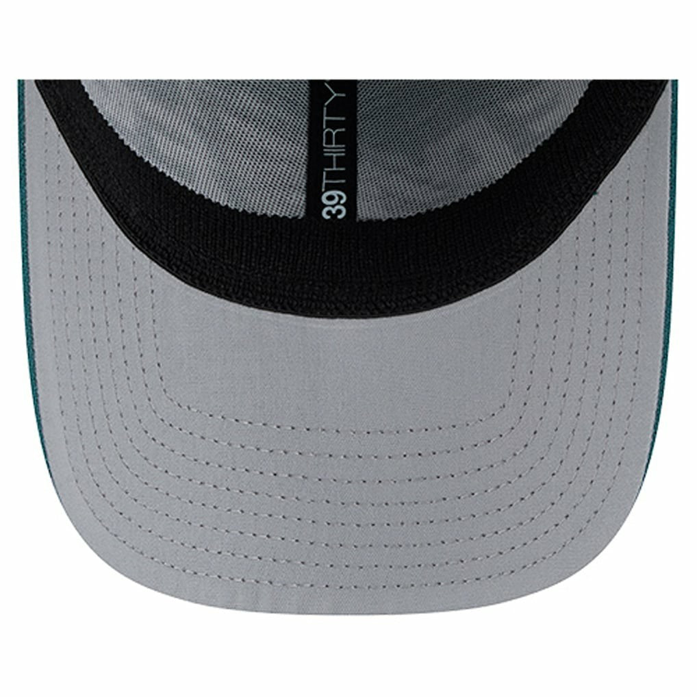 Philadelphia Eagles New Era Overlap Logo 39THIRTY Stretch Fit Hat Midnight Green