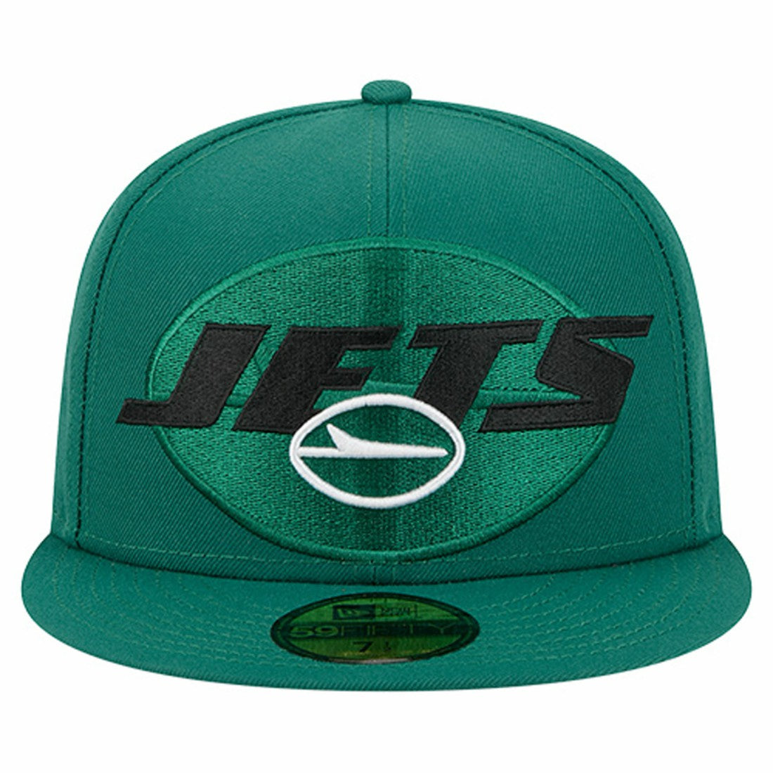 New York Jets New Era Overlap Wordmark 59FIFTY Fitted Hat Green