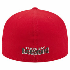 Tampa Bay Buccaneers New Era Overlap Wordmark 59FIFTY Fitted Hat Red