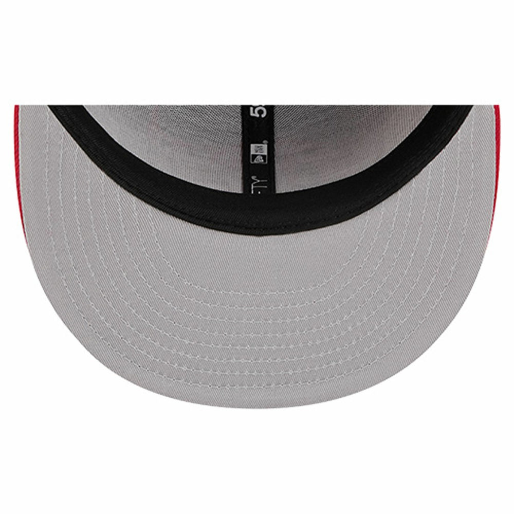 Tampa Bay Buccaneers New Era Overlap Wordmark 59FIFTY Fitted Hat Red